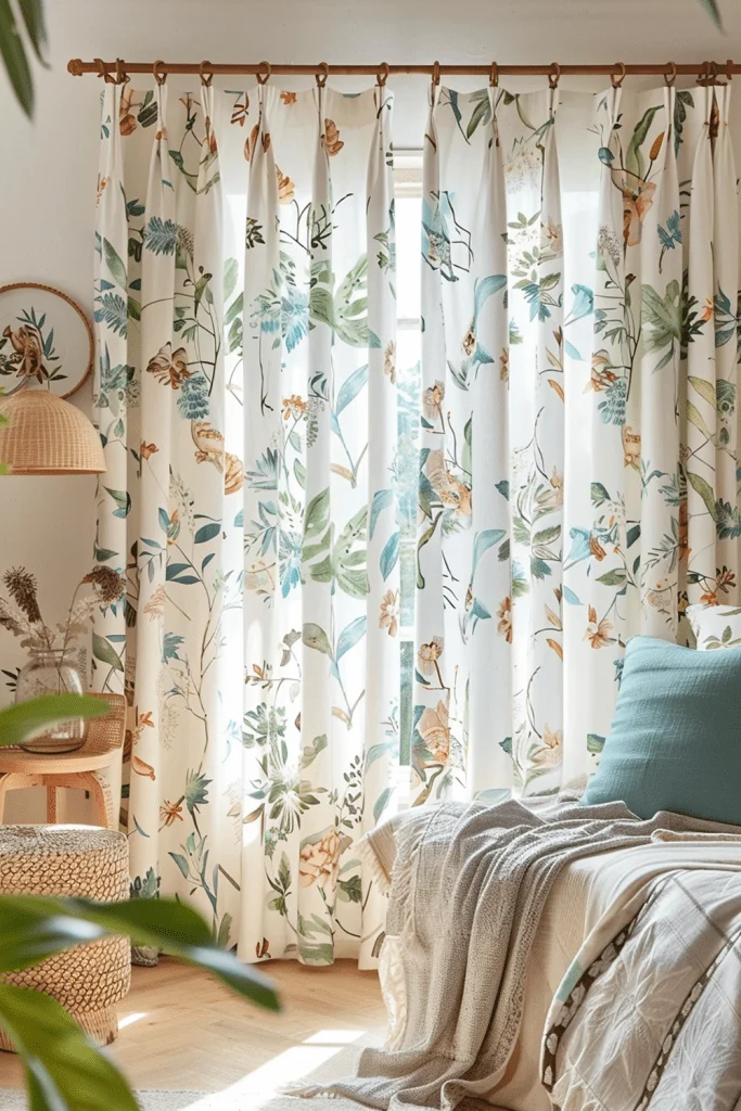Botanical Print Boho Window Coverings