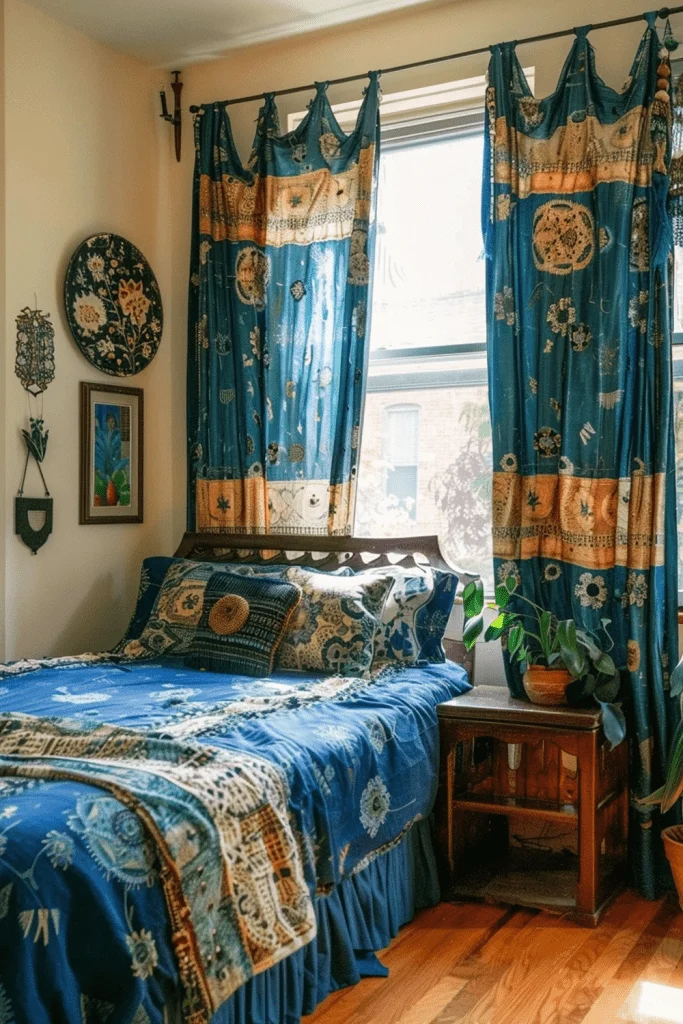 Boho Batik Window Scarves