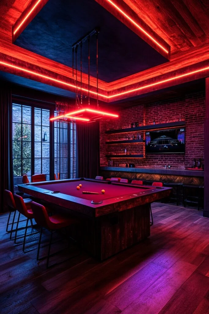 Vibrant Loft Game Room