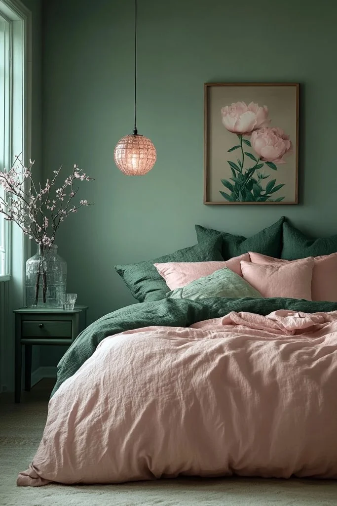 Sleek Jade and Peony Pink Chamber