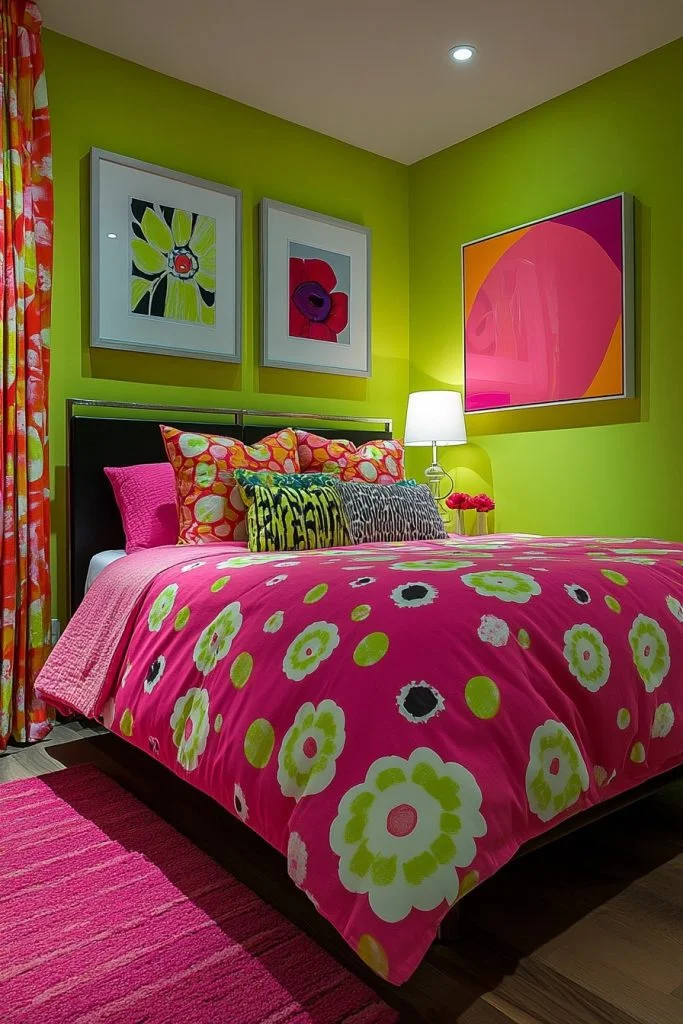 Bright Chartreuse and Cherry Pink Sanctuary