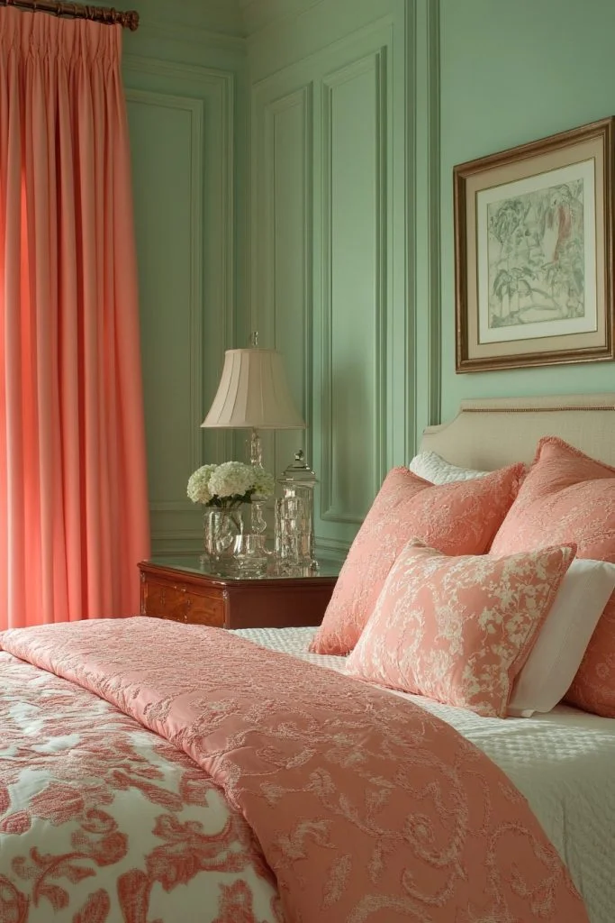 Satin Seafoam and Warm Salmon Retreat