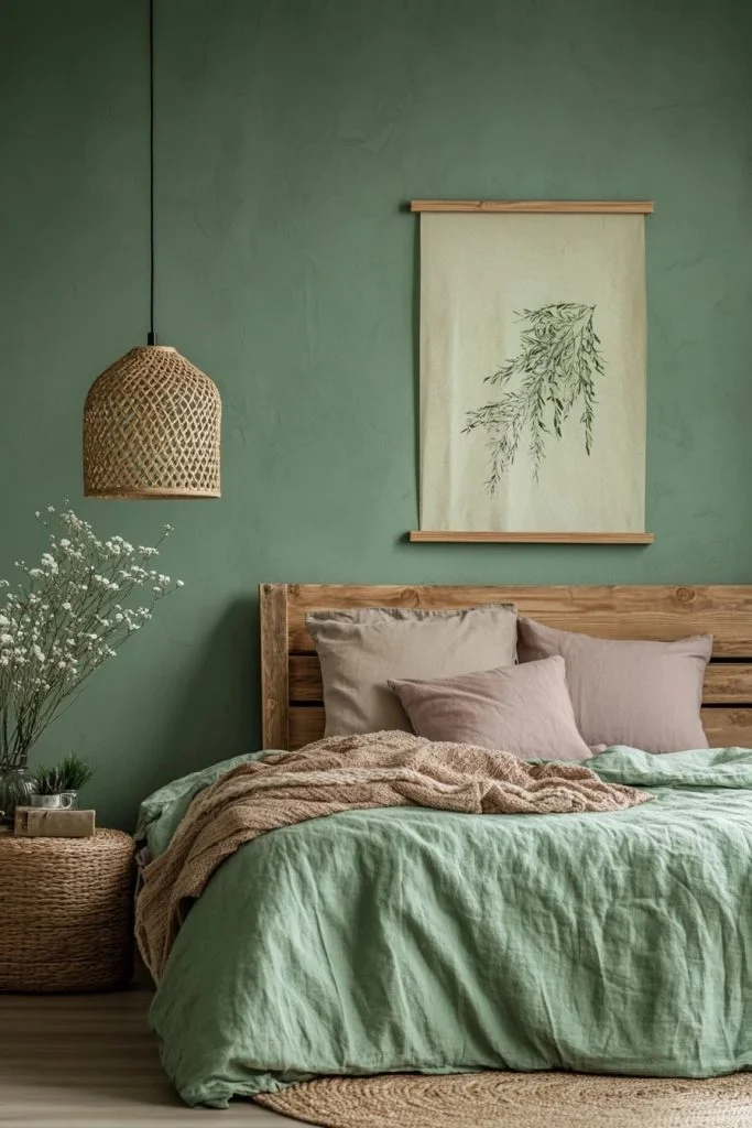 Matte Moss and Mauve Modern Parlor