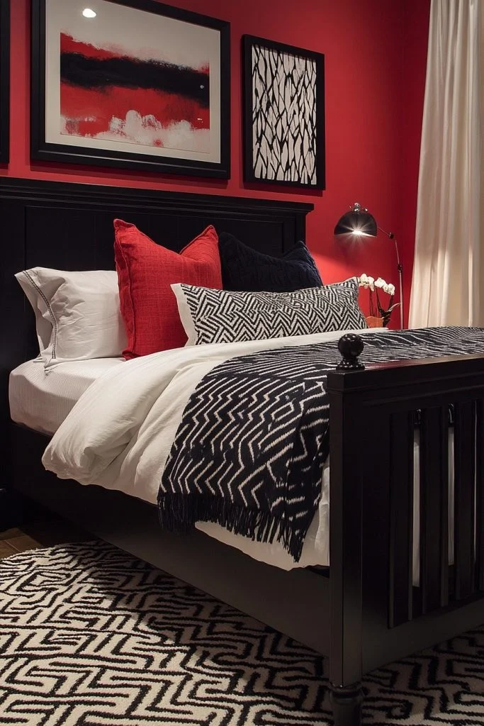 Bold Contrast Bedroom