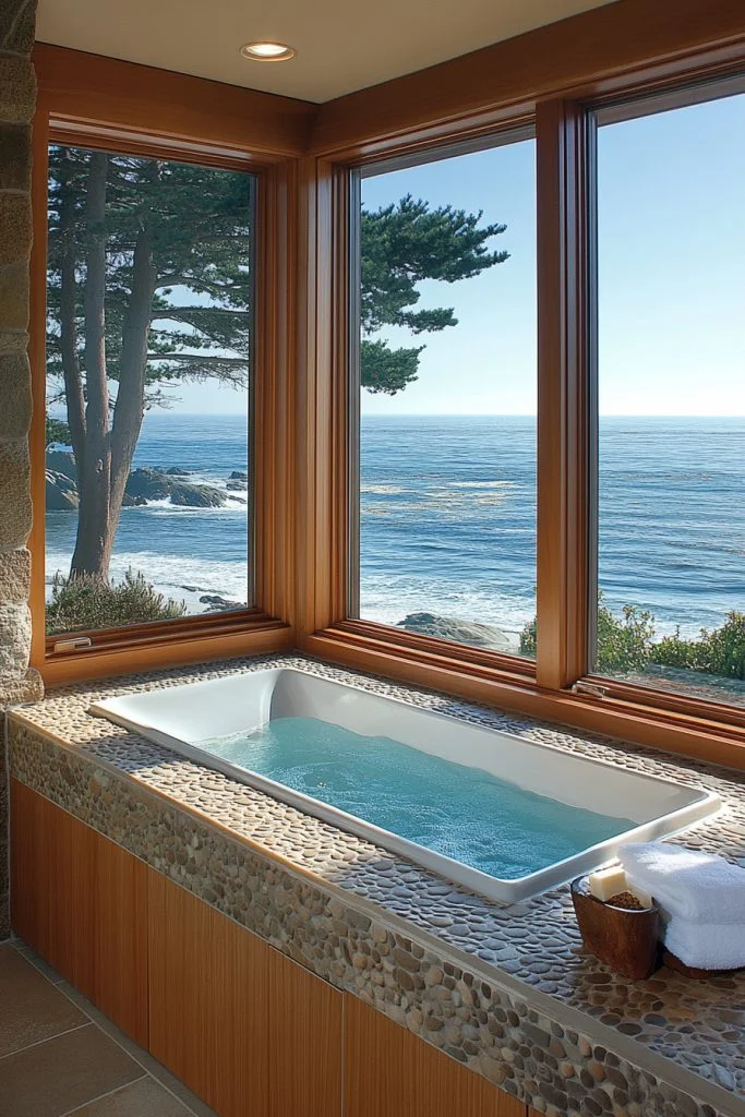 Cliffside Coastal View Bathroom