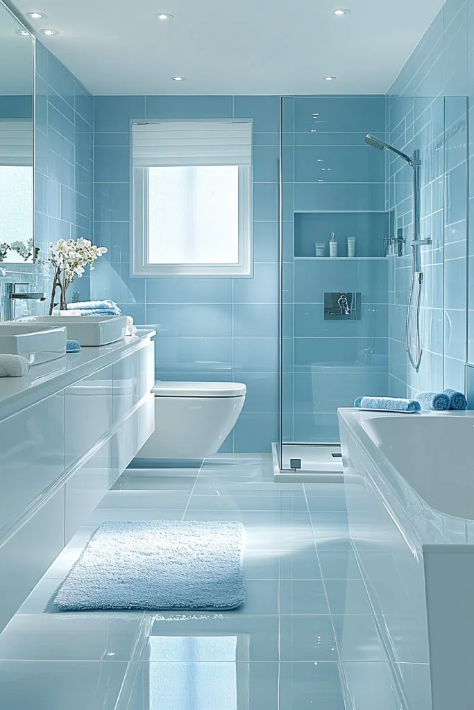 Calming Blue Haven Bathroom