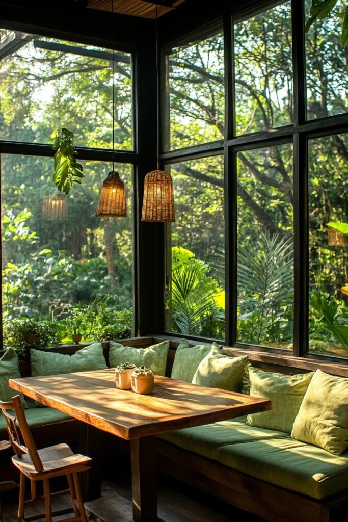 Greenery-Filled Breakfast Nook