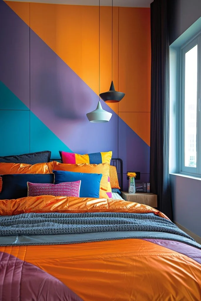 Bold Color Block Bedrooms