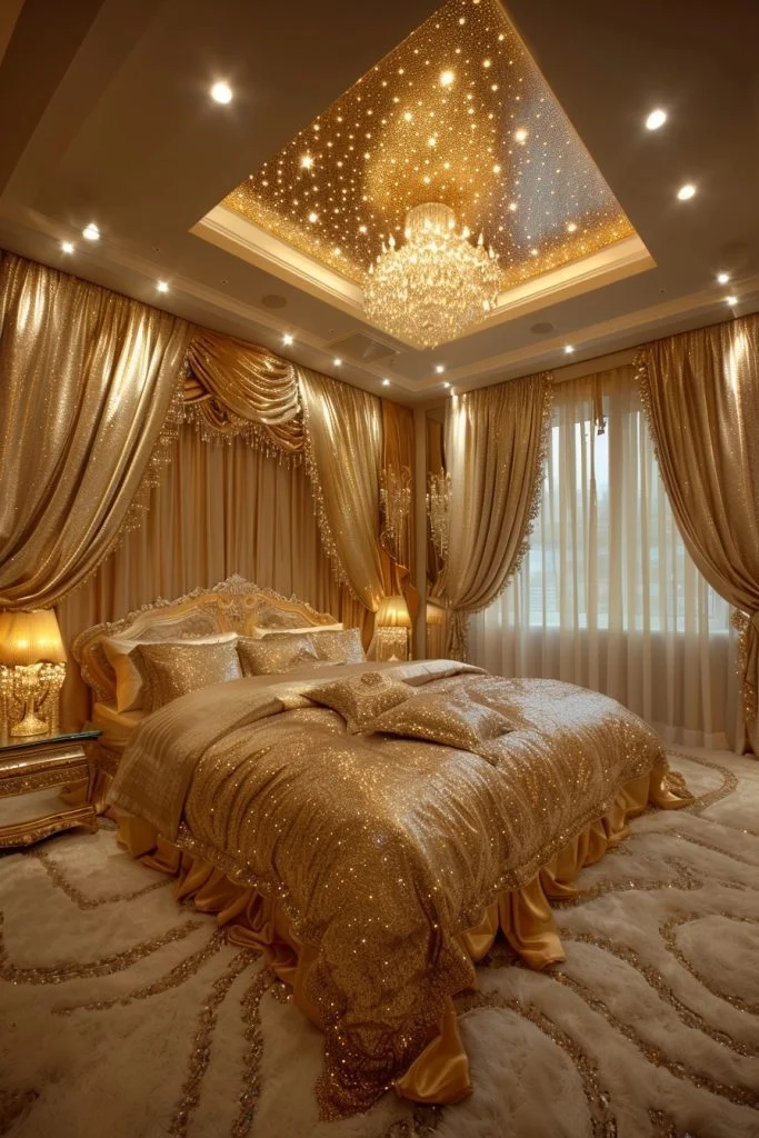 Glamorous Gold Accented Spaces