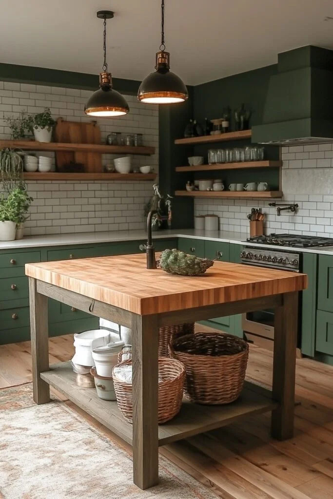 Moss Green Retreat Kitchen