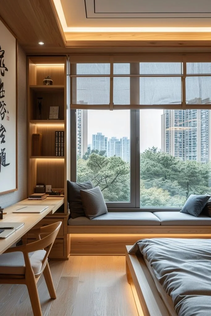 Zen Minimalist Dorm Room