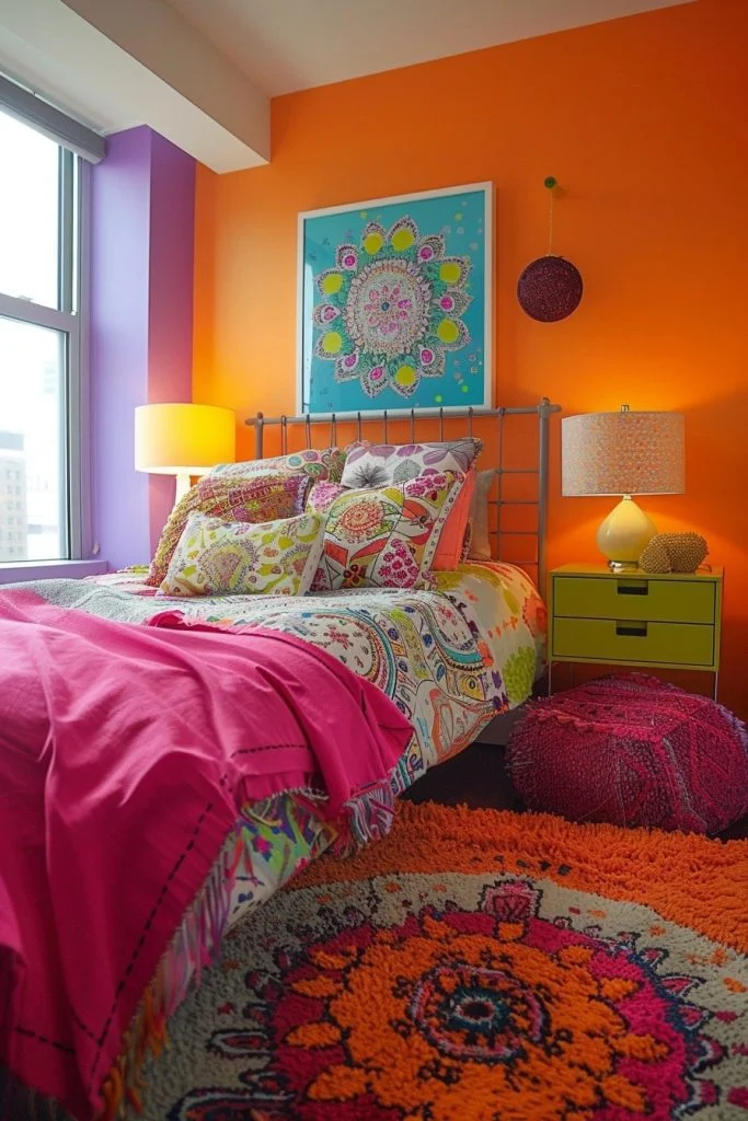 Colorful Dorm Room