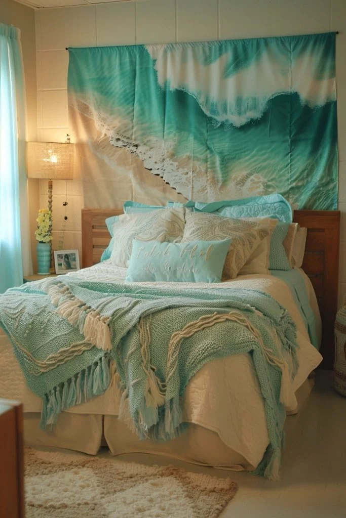 Beach-Themed Dorm Room