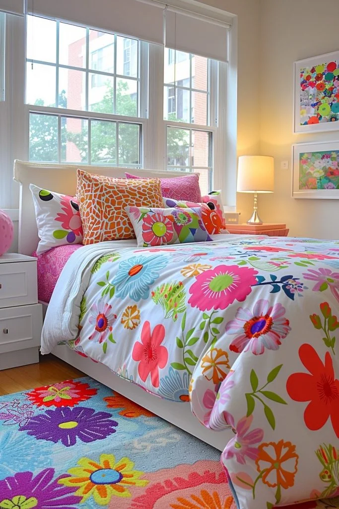 Floral Dorm Room