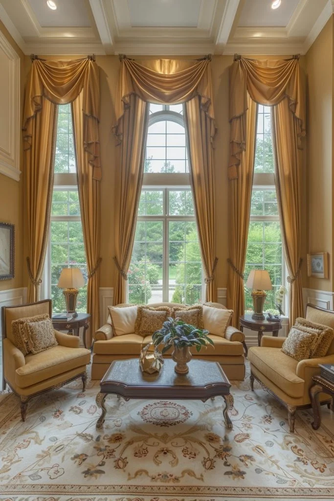 Grand Floor-to-Ceiling Drapes