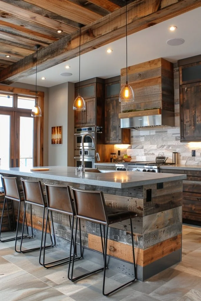 Sleek Rustic Kitchens