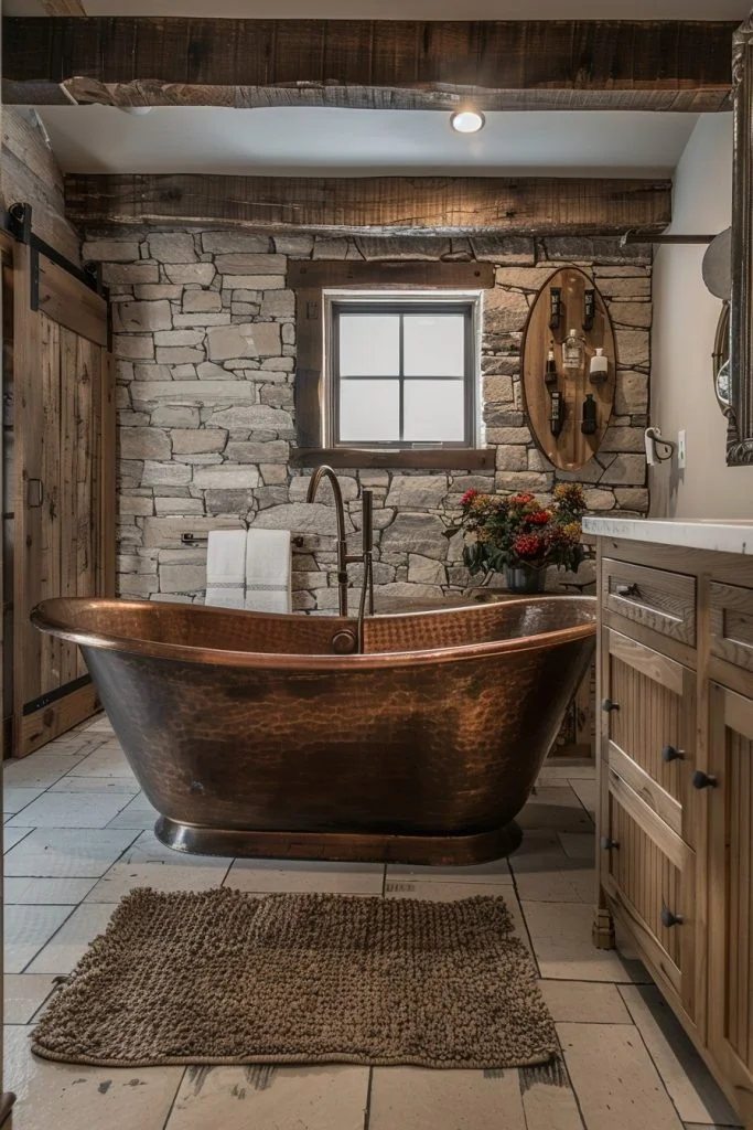 Tranquil Rustic Bathrooms