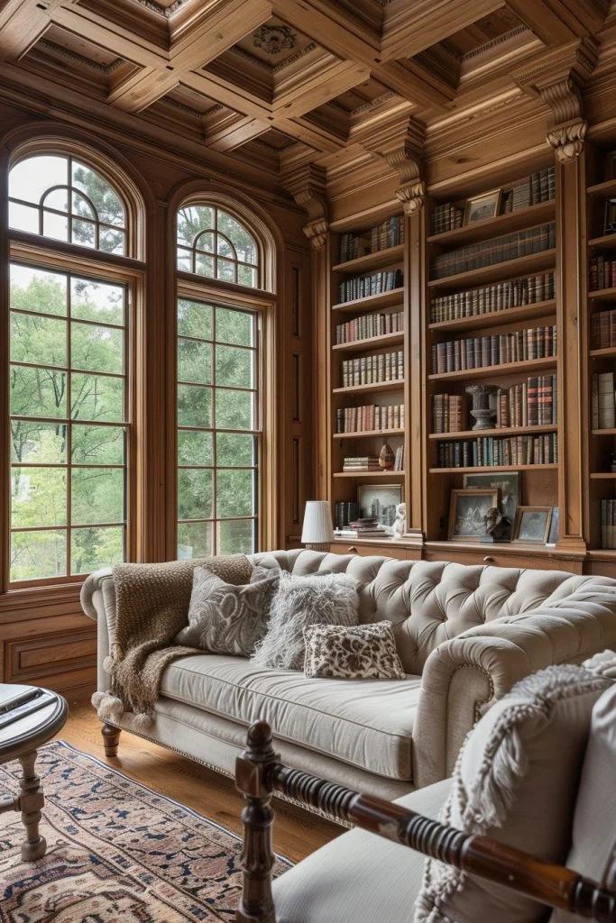 Refined Woodwork in Elegant Living Rooms