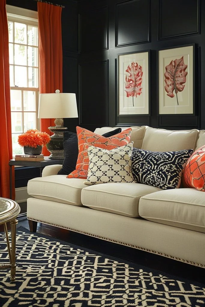 Geometric Patterns in Elegant Living Rooms