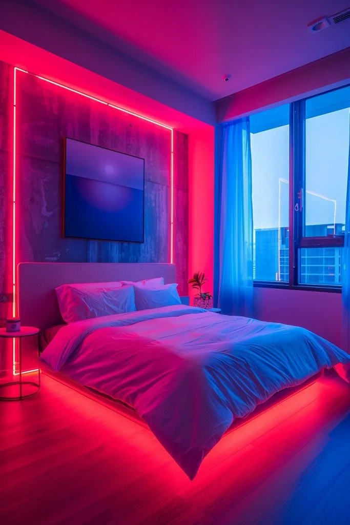 Neon Nights Bedroom