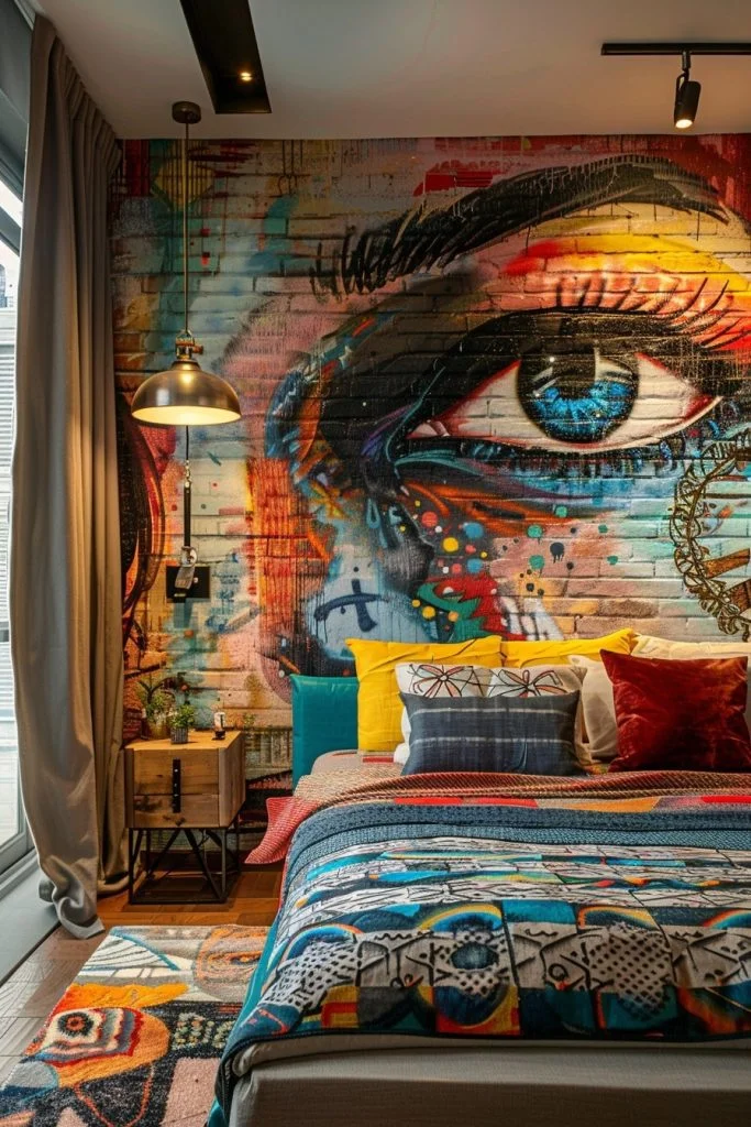 Contemporary Street Art Bedroom