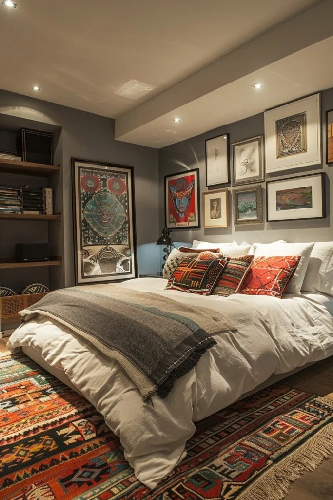 Art Gallery Inspired Bedroom