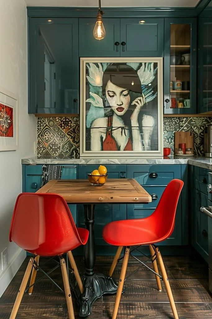 Artistic Decor in Small Kitchens