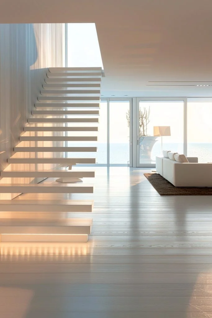 Minimalist Floating Staircase Concepts