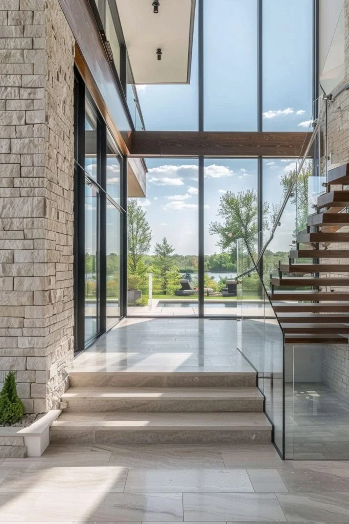 Seamless Indoor-Outdoor Staircase Transitions