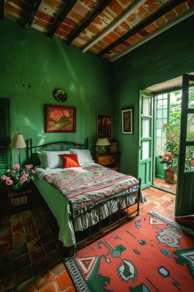 Mediterranean Flair: Terracotta Tiles and Green Walls