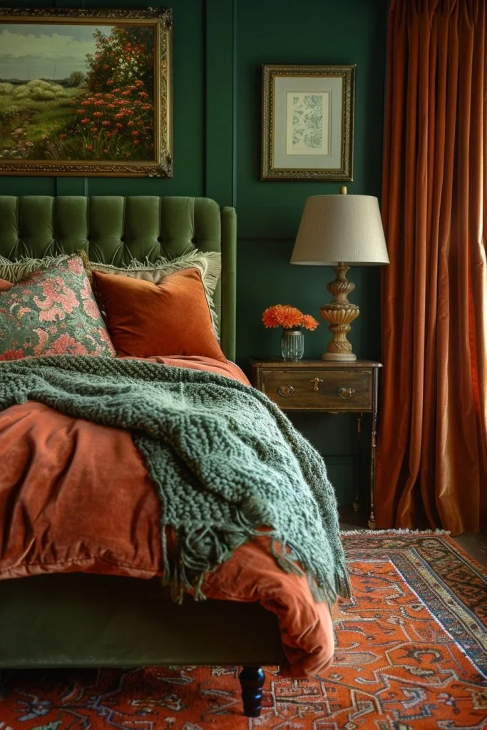 Textural Harmony in Green and Terracotta