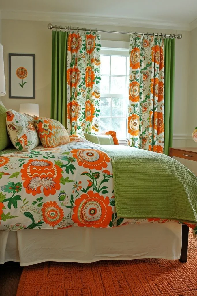 Energetic Patterns in Green and Terracotta