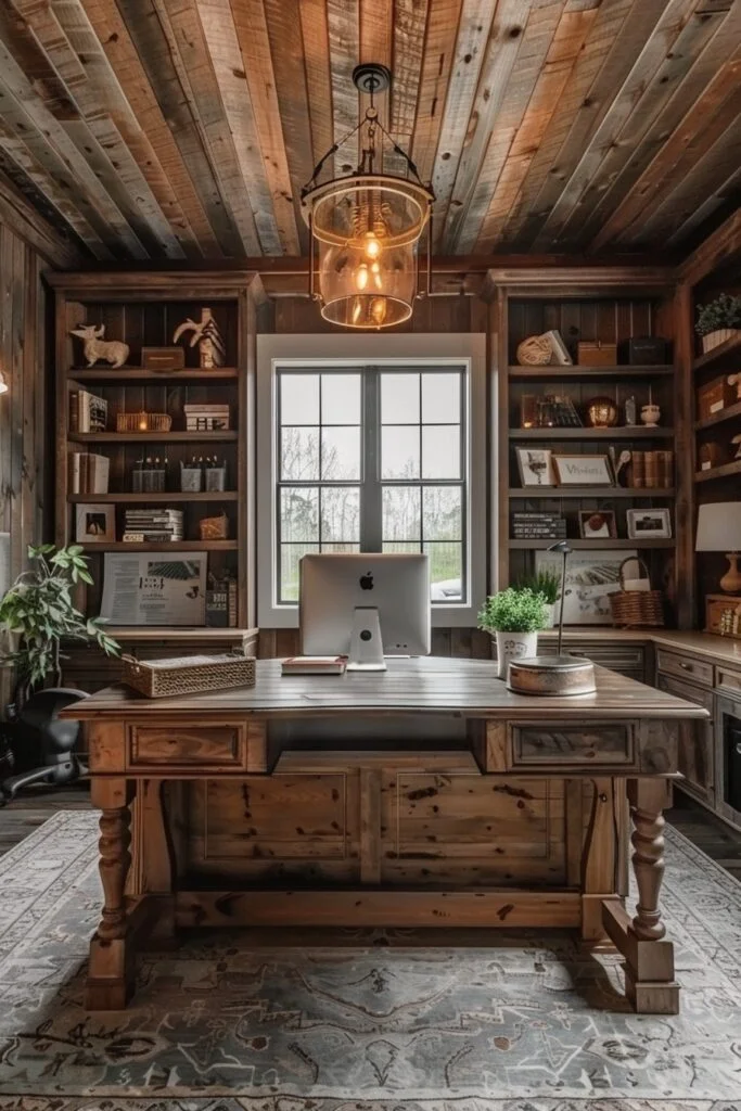 Barn-Themed Barndominium Home Offices