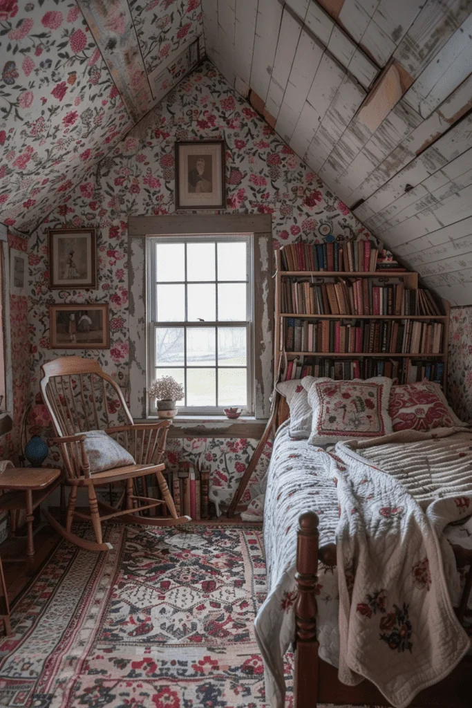 Cottage-Inspired Attic Sleeping Nook