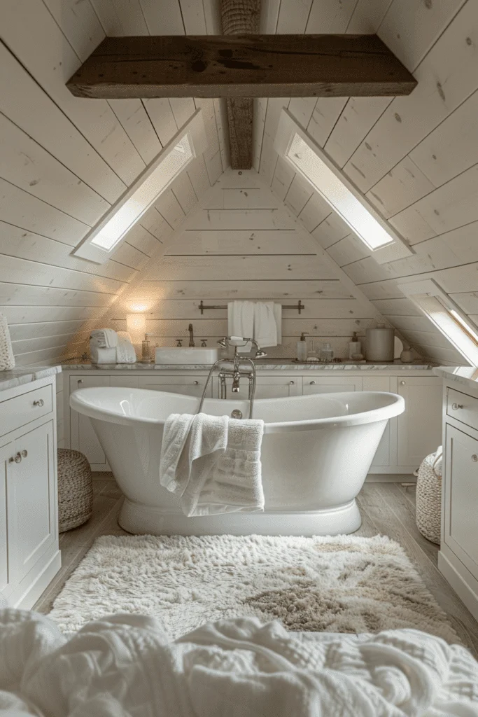Elegant Attic Bathroom Retreat