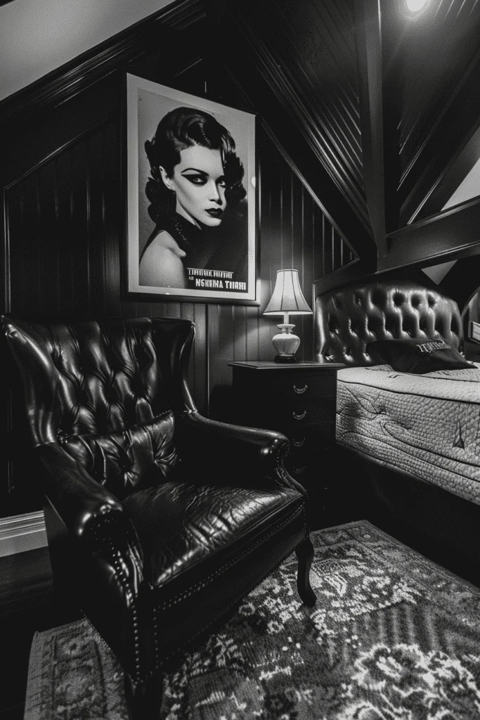 Retro Film Noir Attic Space