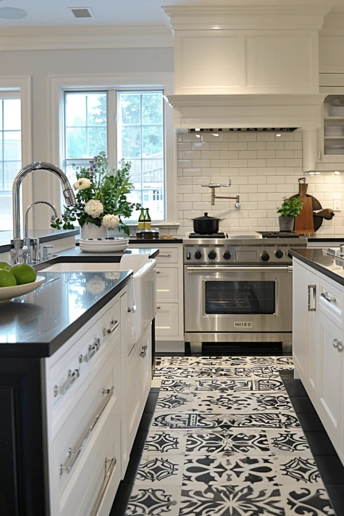 Creative Black and White Tile Patterns