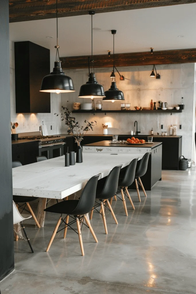 Open-Plan Monochrome Living