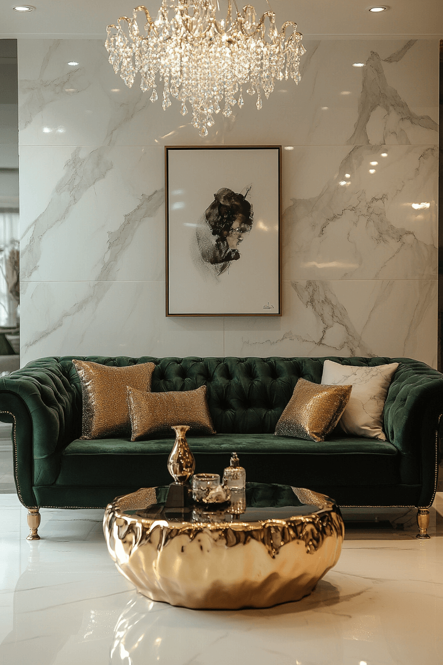 green couch living room ideas