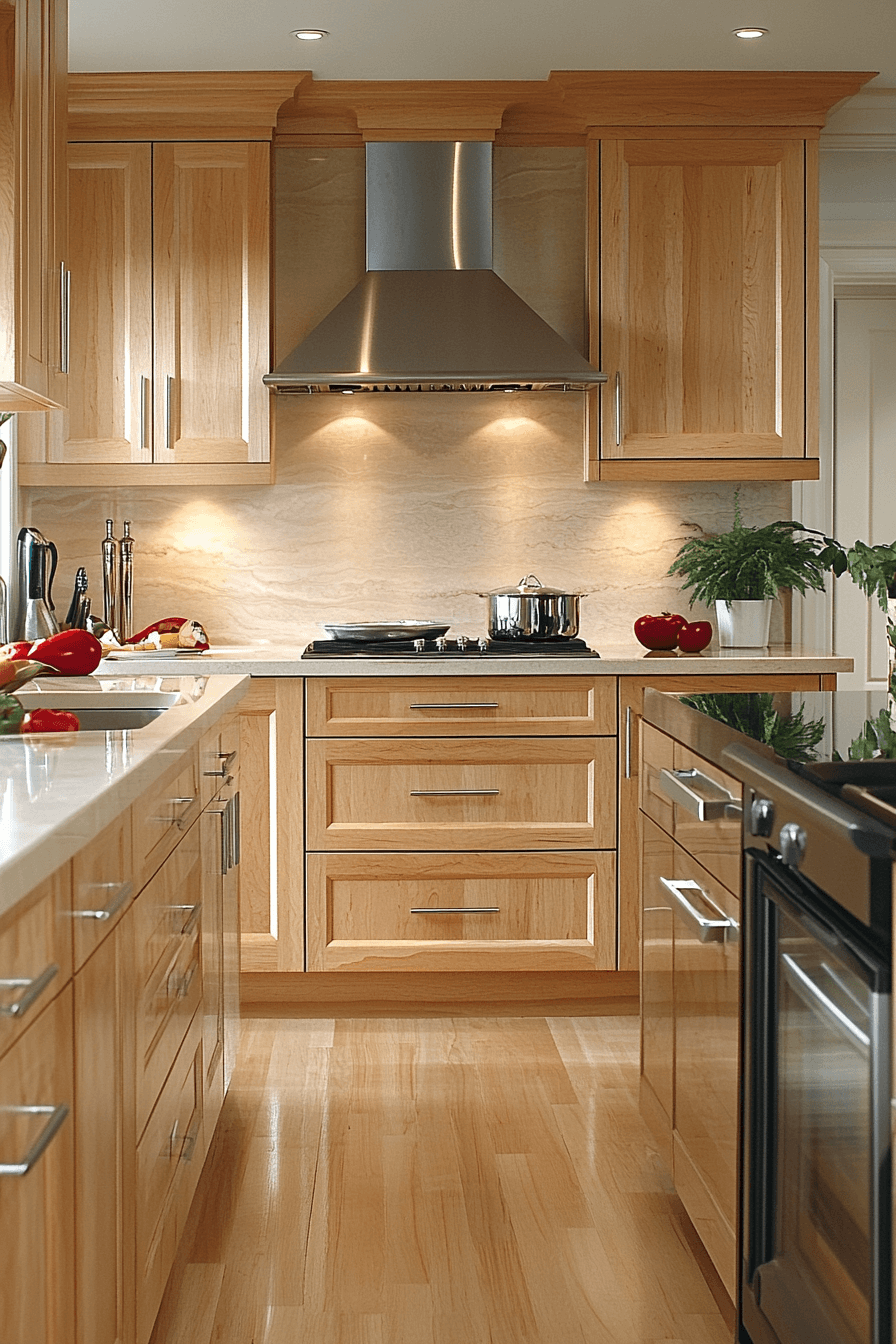 natural maple kitchen cabinets