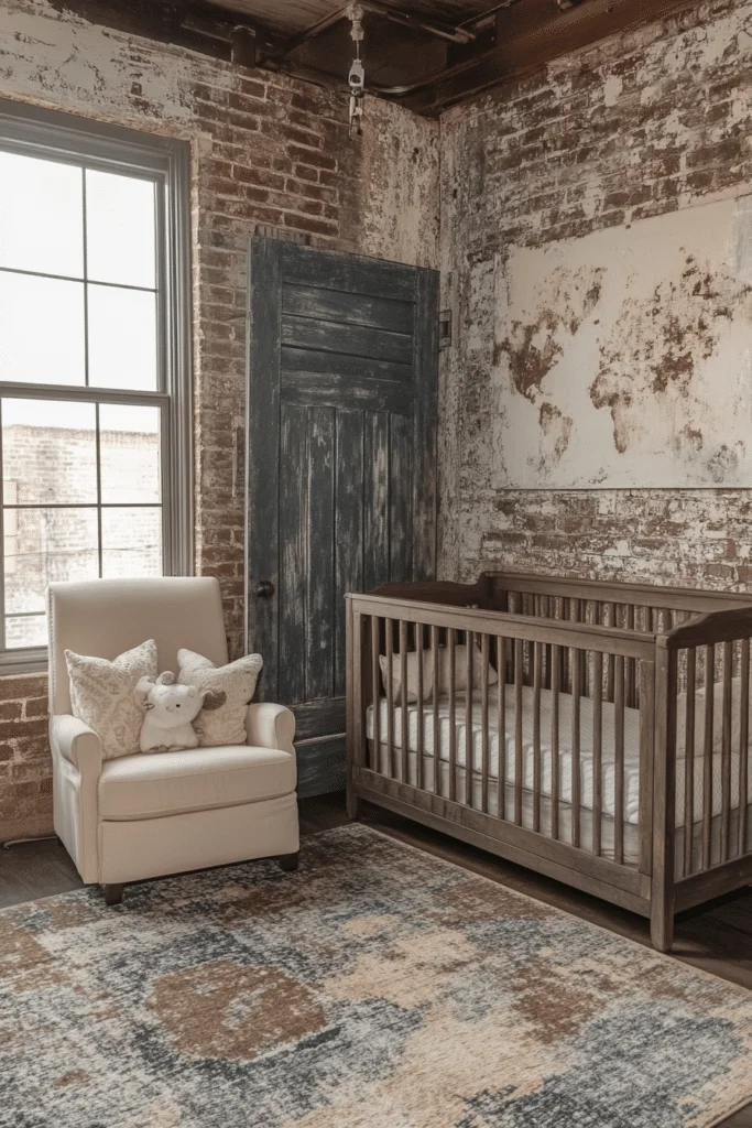Urban Industrial Barndominium Nursery
