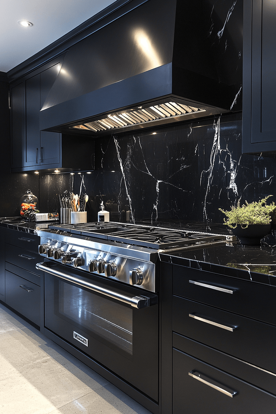 black countertops