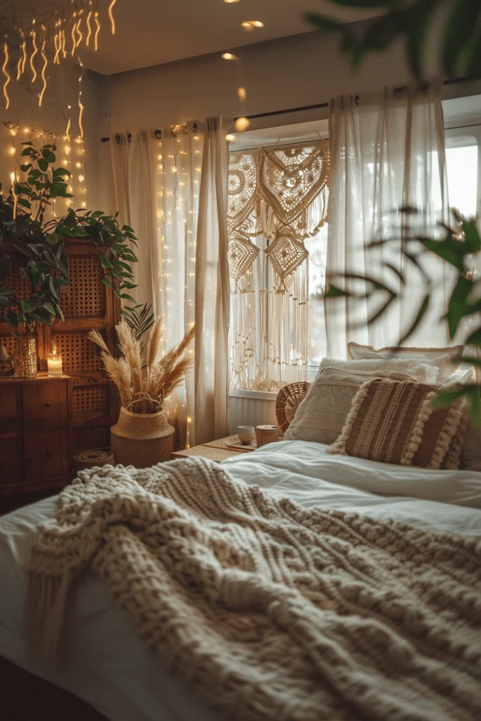 Boho Macramé Curtain Panels