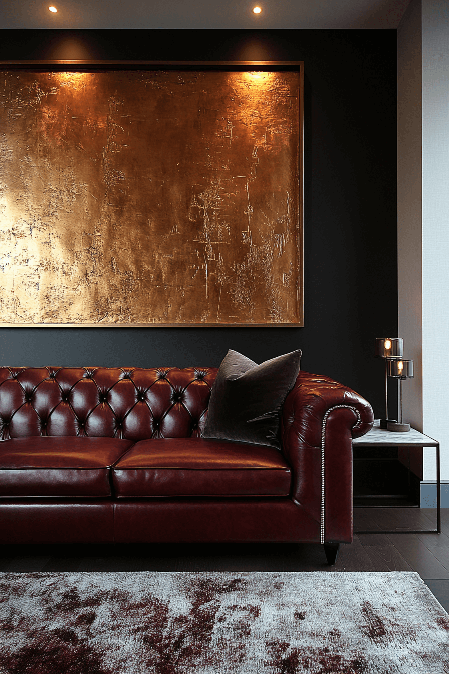 burgundy couch living room