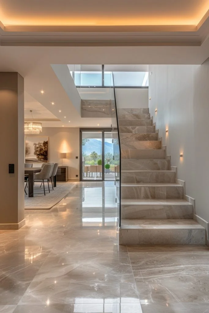Modern Glass Staircase Entrances