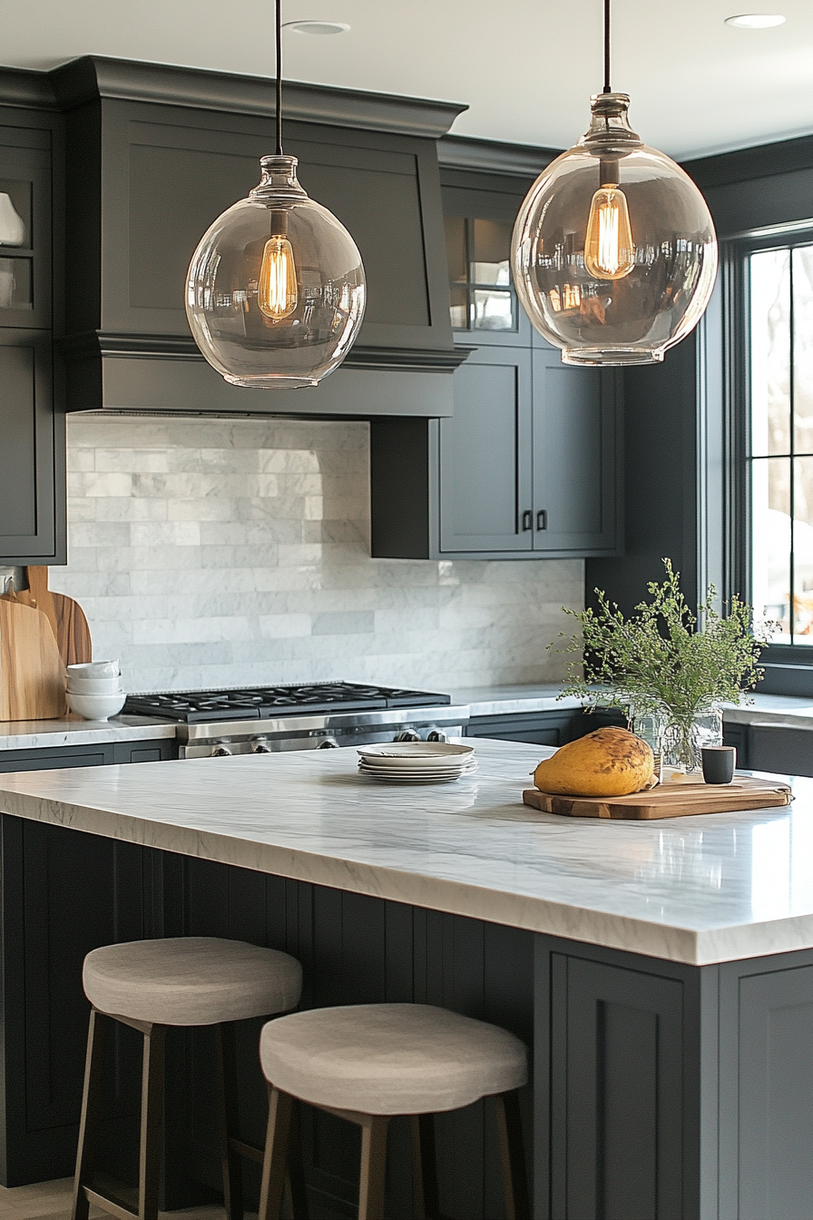 charcoal kitchen cabinets