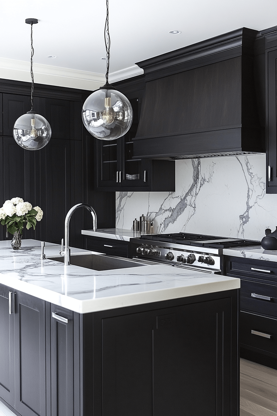 charcoal kitchen cabinets