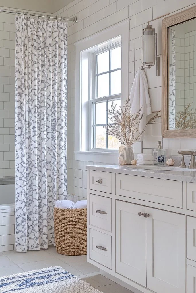 Subtle Seashell Bathroom Details