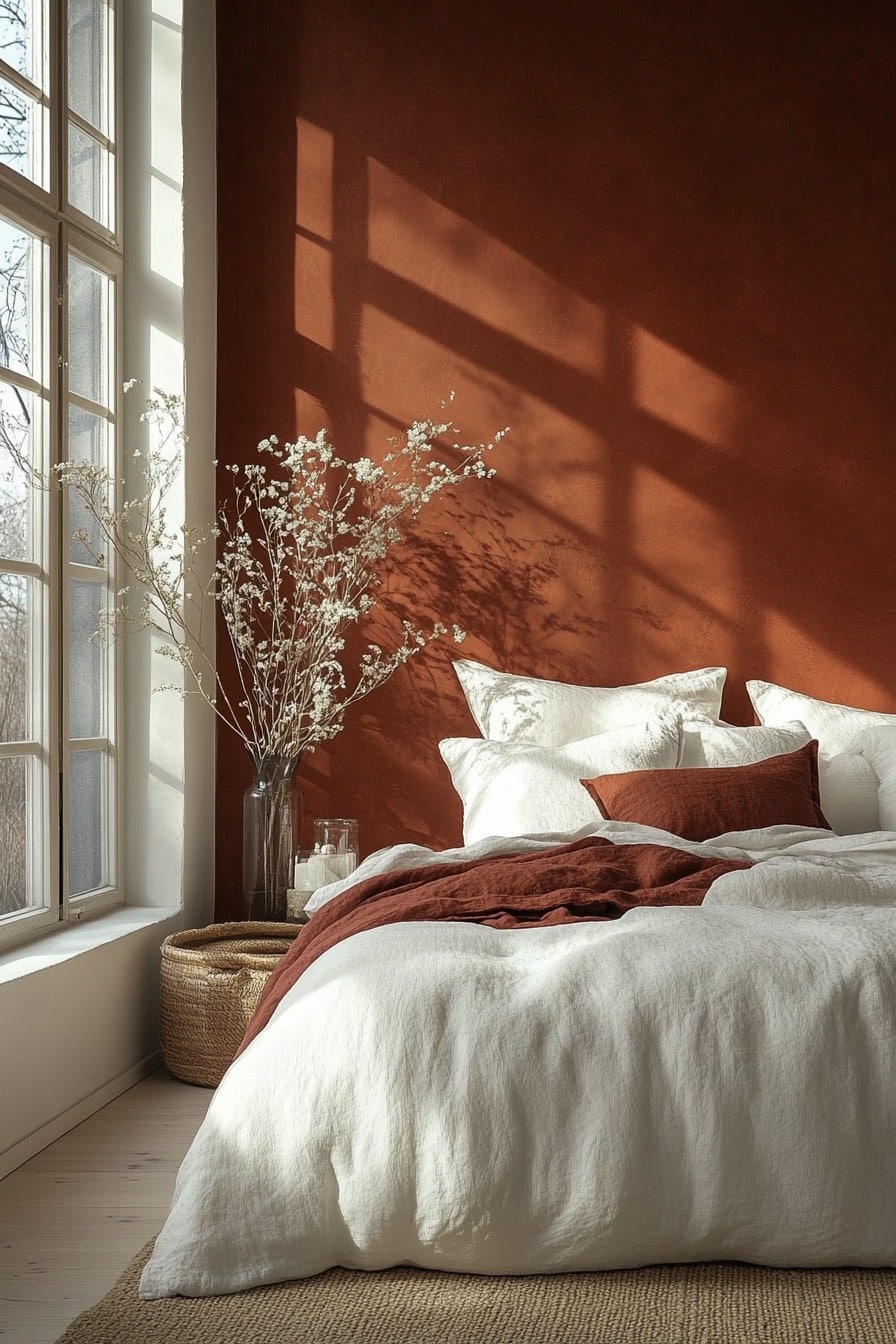 colorful minimalist bedroom