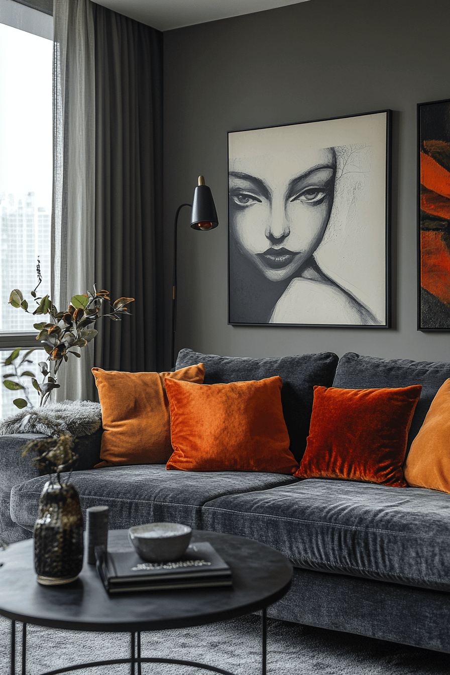 29 Dark Gray Couch Living Room Inspirations That Feel Rich and Refined dark gray couch living room
